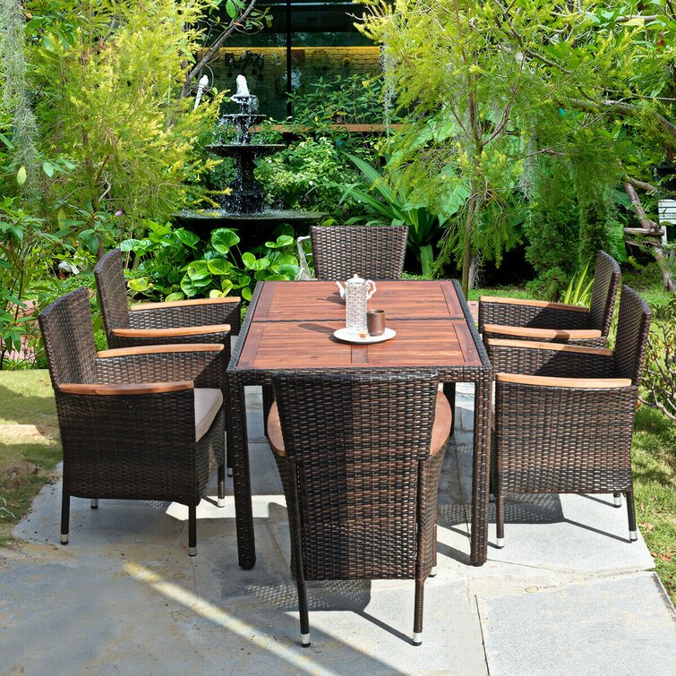 Garden 6 chairs online and table